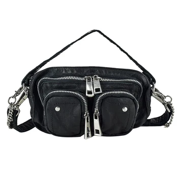 

Fashion Women Bag Small Large Totes Shoulder Bag Crossbody Handbag Rivets Zipper Pockets Soft Leather Bags