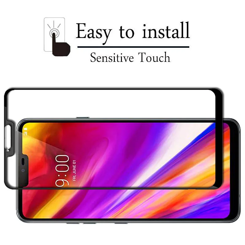 Protecteur d'écran Premium Full Cover Guatemala Glass, verre de protection pour LG G7 ThinQ, One Fit Plus Q9, verre à colle complète