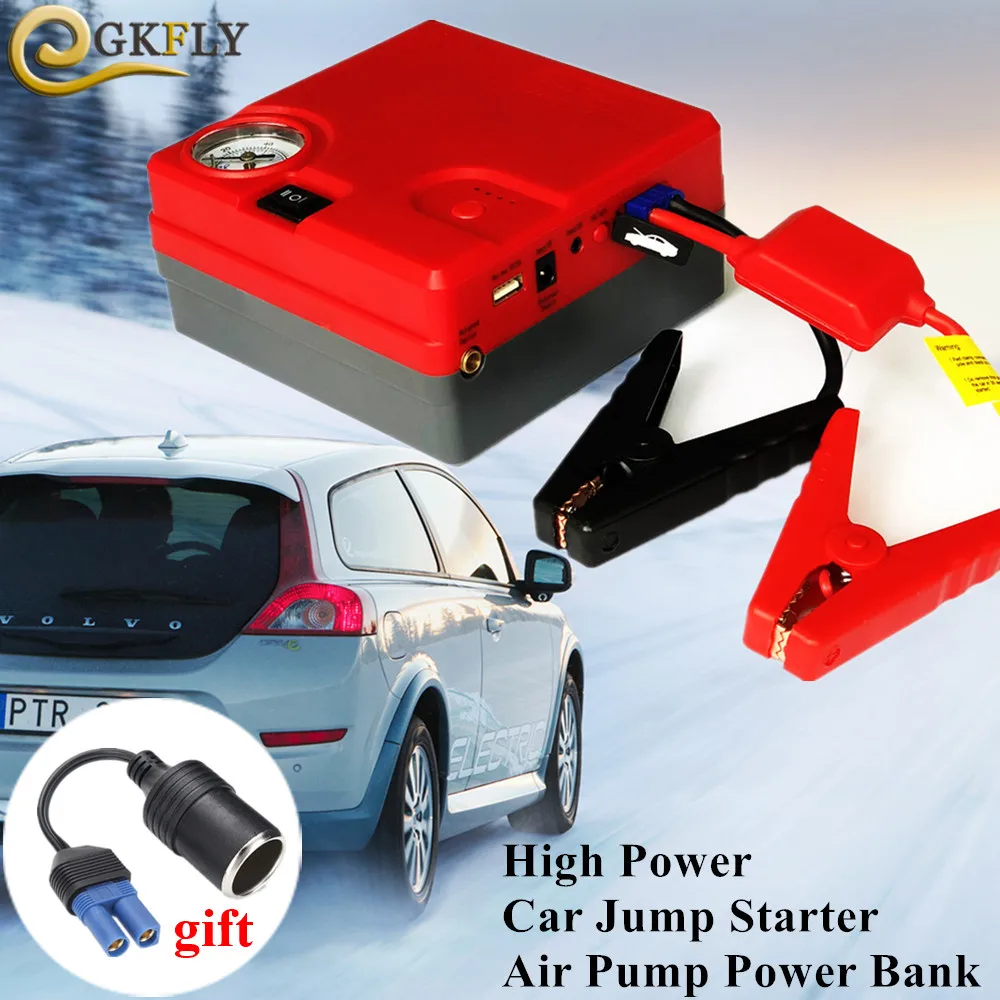 

Multi-function 16800mAh Car Jump Starter Power Bank Car Air Compressor 12V Starting Device Car Charger For Car Battery Booster