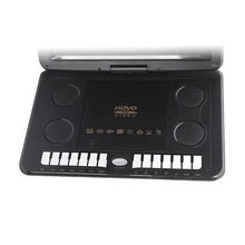 Портативный HD ЖК-экран USB ТВ Игры 16:9 широкоформатный dvd-плеер перезаряжаемая батарея VCD 13,8 дюймов видео домашний Автомобиль