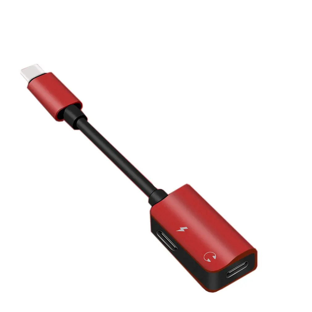 

Double Type-C 2-In-1 Adapter Cable Call Charge Listen To Song Transmission Is Faster Transfer Data Wire Control 1 Pcs