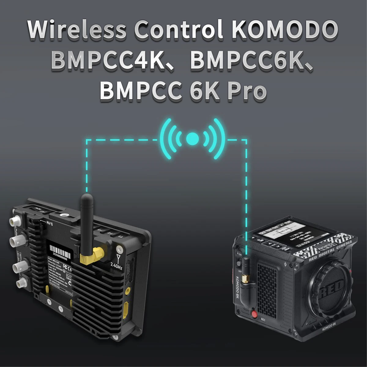 PortKeys BM5 WR Monitor 2200Nit SDI-HDMI wireless camera control for RED KOMODO/BMPCC 4K/6K 6K Pro/Sony/Canon