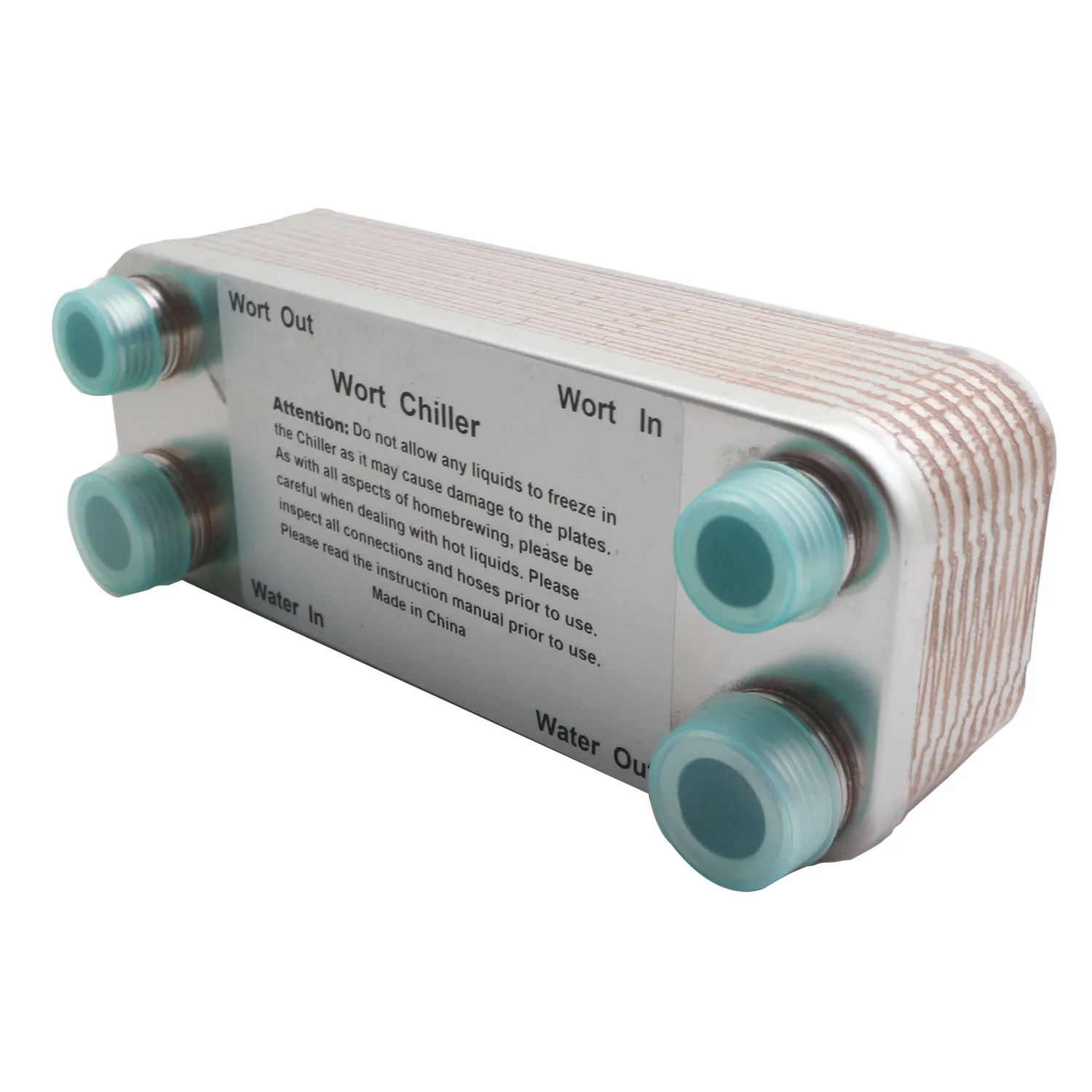 Охладитель сусла с 20 пластинами из нержавеющей стали 304 домашний пивоваренный