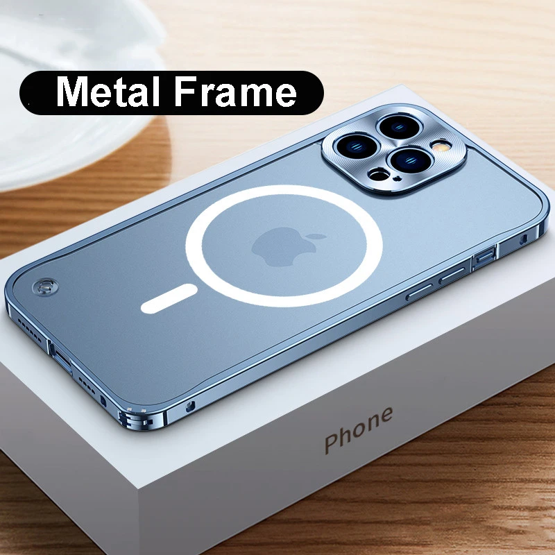 Luxury Aluminium Alloy Metal Frame Cases For Iphone 12 13 Pro Max 12mini 13mini Support For Magsafe Magnetic Wireless Charging Mobile Phone Cases Covers Aliexpress