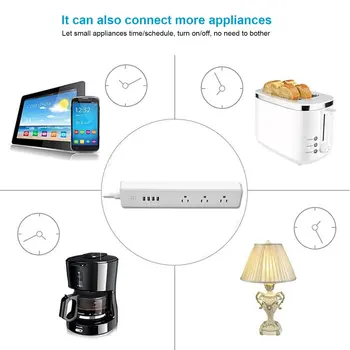 

Smart Plug Smart Switch Socket Wifi Timing Plug 1.8M 3/4-Ports Voice Intelligent Control Wireless Outlet Remote Control Socket