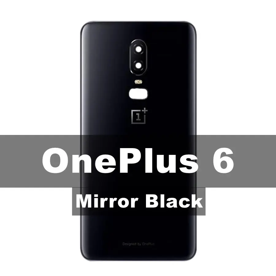 Заднее стекло Oneplus 6 6T 7 Pro крышка батареи Oneplus 6 задняя дверь Корпус чехол Oneplus 6T 7 Pro крышка батареи с объективом камеры - Цвет: 6 Mirror Black