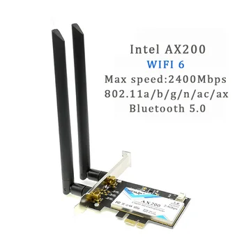 

Desktop PCI-E Wireless Card 1*Network Card Bluetooth5.0 2*Antenna Dual Band
