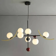 Современный светильник-люстра в виде шара, подвесной светильник в скандинавском стиле для спальни/бара/столовой, подвесной светильник для дома и дома