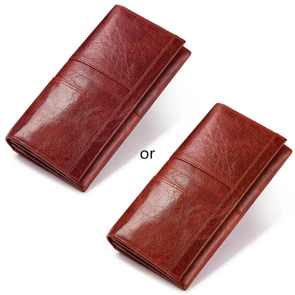 Женский Дамский кошелек из натуральной кожи Длинный с технологией