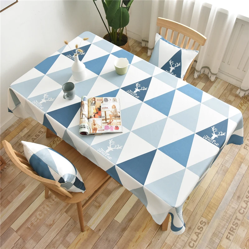 

Geometry Deer Printed Rectangular Tablecloths Wedding Birthday Party Table Cover Polyester Christmas Decor Dinner Table Cover