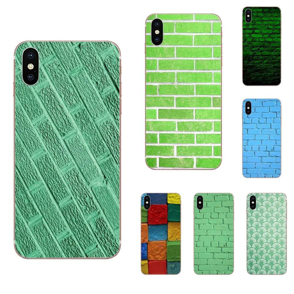 

TPU Phone Case Cover For Huawei Nova 2 V20 Y3II Y5 Y5II Y6 Y6II Y7 Y9 G8 G9 GR3 GR5 GX8 Prime 2018 2019 Green Bricks