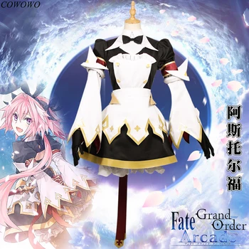 

Anime! Fate/Grand Order FGO Astolfo Sword Saber Battle Suit Maid Dress Lovely Uniform Cosplay Costume For Women Free Shipping