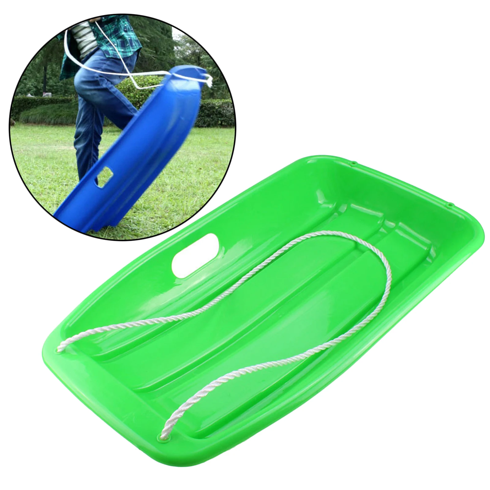 Snow Sled Grass Sand Skiing Board Outdoor Kids Adults Sledge Luge PE Tool