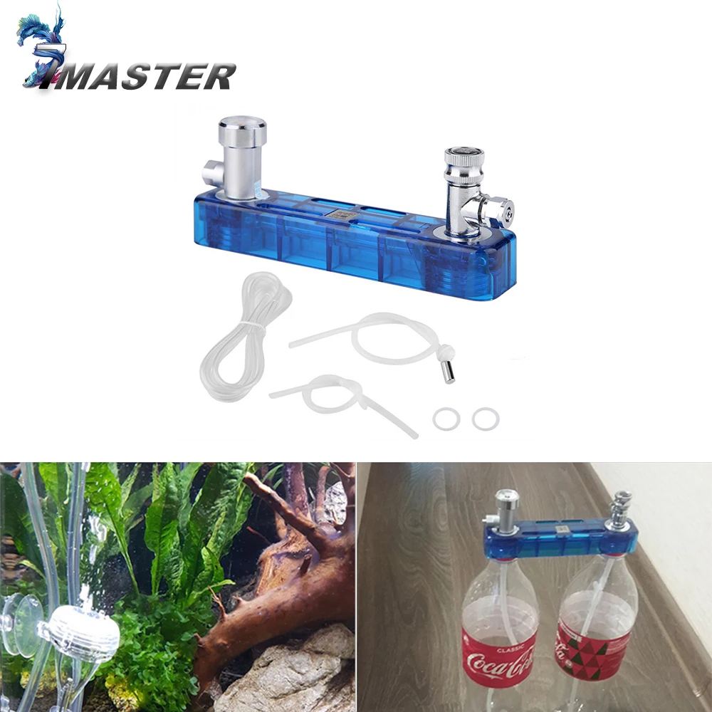 

DIY CO2 Diffuser D501 Kit Planted Aquarium CO2 Diffuser Needle Valve Pressure Gauge Generator