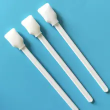 50 шт./упак. белый наконечник Пены тампон для чистки сенсорного экрана с большим прямоугольным головкой губка тампон на палочке#11