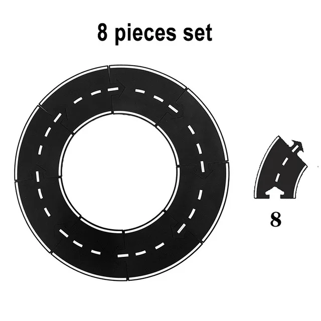 DIY ПВХ Пазлы трек Игровой Набор дорожный автомобиль трек Детский пазл игровой коврик пол ковер развивающие Обучающие игрушки скандинавский Декор детской комнаты - Цвет: 8pcs