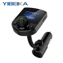 Комплект для передачи FM для coche YIBEIKA 3.1A cargador de coche пуерто USB AUX аудио радио pantalla lcd воспроизводитель Mp3