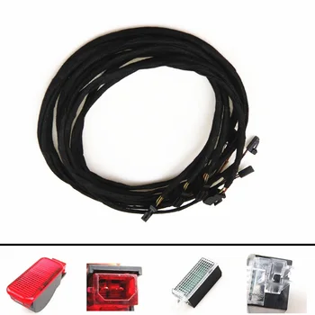 

READXT Car Interior LED Footwell Light+Door Warning lamp wiring harness Cable Plug For A3 A4 b7 A6 C5 C6 C7 A5 S5 A7 S4 Q3 Q5 Q7