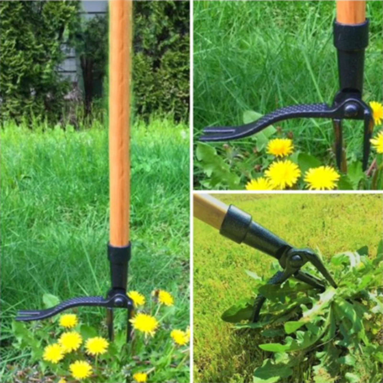 Root Remover Outdoor Weeder Portable Manual Garden Lawn Stand Up Weed Puller Lightweight With Foot Pedal Without Sticks 5