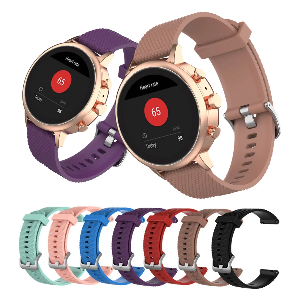 Цветной мягкий силиконовый ремешок для Fossil Women's Gen 4 Q Venture HR/женский