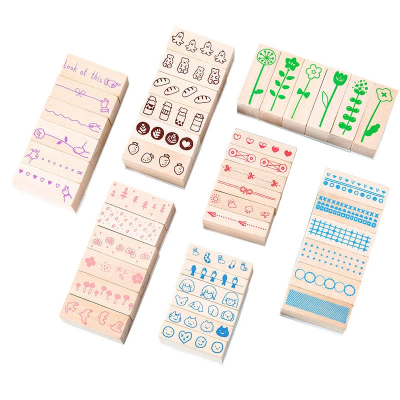 

Vintage Mini kingdom series wood rubber stamps for scrapbooking stationery DIY scrapbooking standard wooden stamp