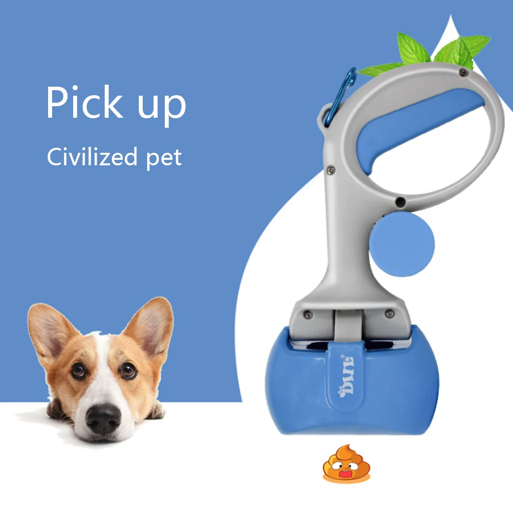2in1 Pet Picker Pooper Scooper Clip Toilet With Garbage Bag Convenience For Dogs And Cats Cleaning Supplies Dog Producto | Дом и сад