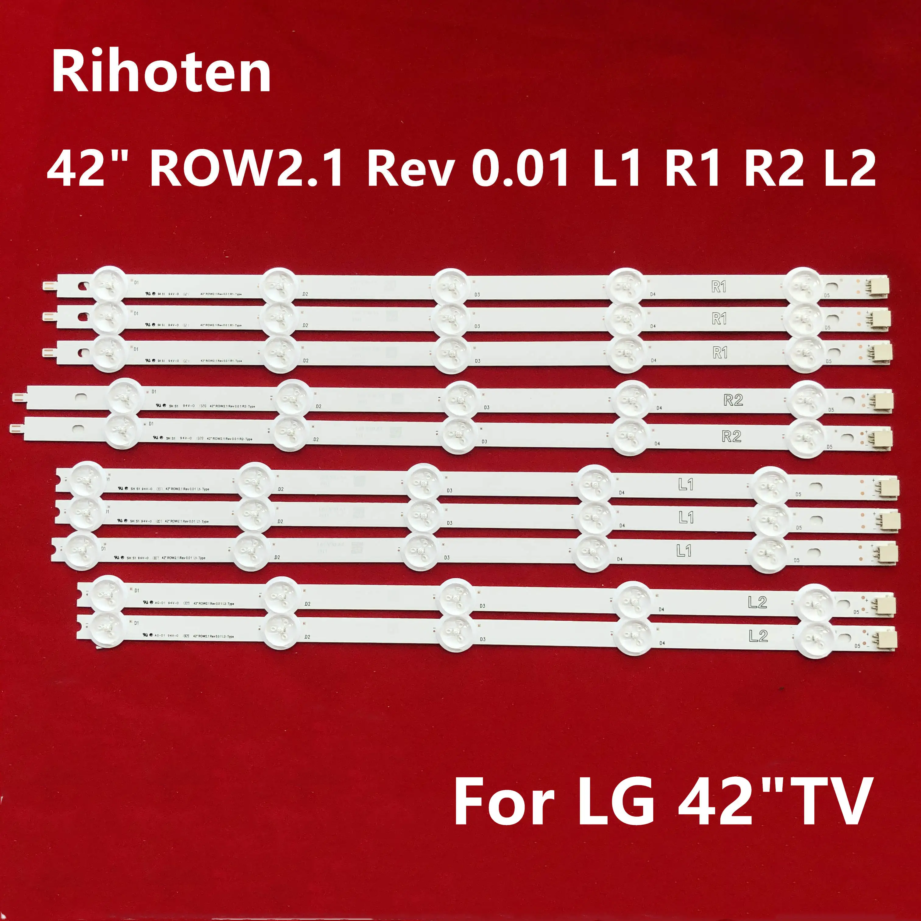 Светодиодный линейка полос подсветки для LG 42LN540 42LN5400 42LN5403 42LA620V 42LA6218 42LA621S 42 &quotROW2.1