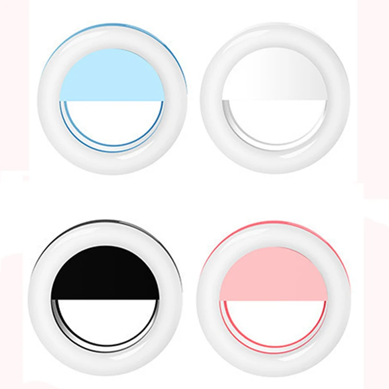 

Selfie LED Ring Flash Light Portable Phone Luminous Clip Lamp Selfie Lamp Camera Photography Video Spotlight lens