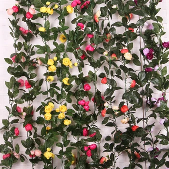 

10 x Artificial Silk Large Camellia Ivy Vine Leaf Hanging Garden Wedding Decor