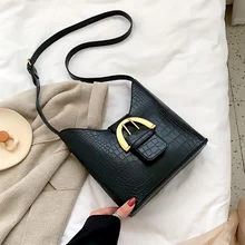 Роскошные Сумки Для женщин сумка из кожи аллигатора Курьерские сумки женская сумка-мешок через плечо для Для женщин сумка через плечо женская сумка через плечо одноцветное