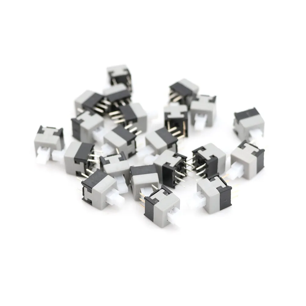 20pcs/lot 6 Pin DPDT Mini Push Button Self-locking Switch 8.5X8.5mm Wholesale