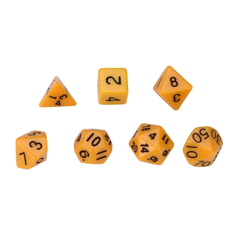 7 шт. жемчуг D20 многолицевая поли игра в кости вечерние dnd Набор Игральных кубиков многогранные кости happy dice d20 16 мм dados de rpg 30A20 - Цвет: gold dice set
