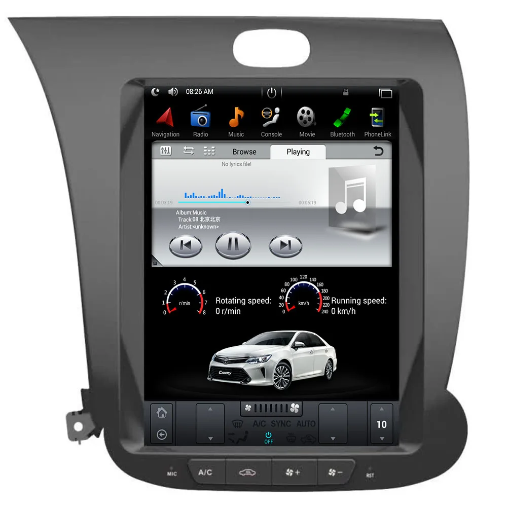 Sale Android9.0 Tesla style 10.4 inch Car No DVD Player GPS Navigation For KIA CERATO K3 FORTE 2013-2019 multimedia headunit recorder 2