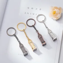 Сплав креативный брелок металлический Великобритания путешествия юбилей подарок большие часы Креативный автомобиль брелок настраиваемый