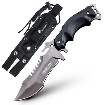 

D22 Free shipping saber tactics high hardness small straight knife field survival self-defense knife