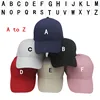 A-Z Embroider Letter Cotton Hat  Baseball Dad Cap Adjustable Size for Running Workouts Outdoor Activities Personality Caps 1