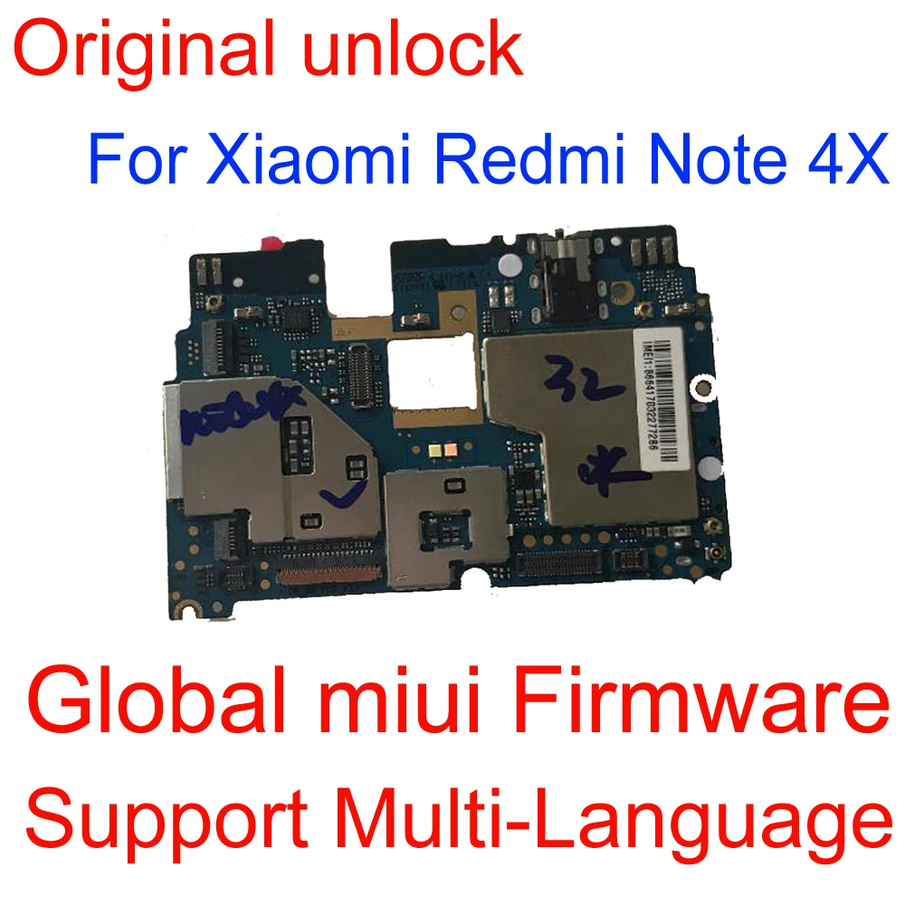 

Original LTPro Unlocked Board Mainboard For Xiaomi redmi note 4X note 4 Global Version 3gb + 32GB Snapdragon 625 MotherBoard