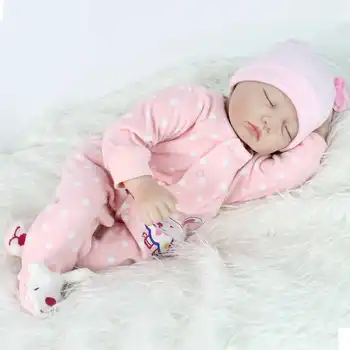 

22Inch 55CM Alive Babies Dolls Reborn Soft Silicone Baby Doll Toy Realistic Girl Kids Play House Toy