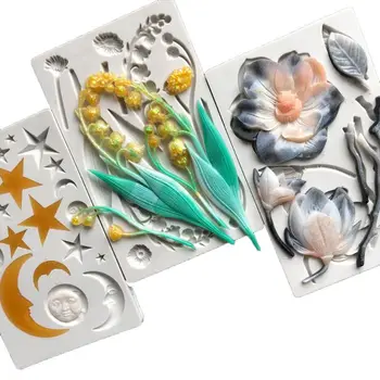 

Large Rose Flower Lily Star Moon Sun Planet Theme UV Resin Silicone Mold Epoxy Resin Casting Mould Jewelry Making Tools