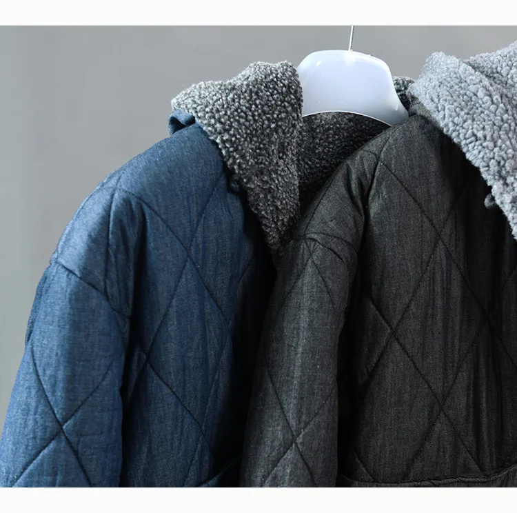 Новинка, Зимняя Толстая куртка с капюшоном, Ретро стиль, кнопки, длинное теплое пальто, парки для женщин, L1899