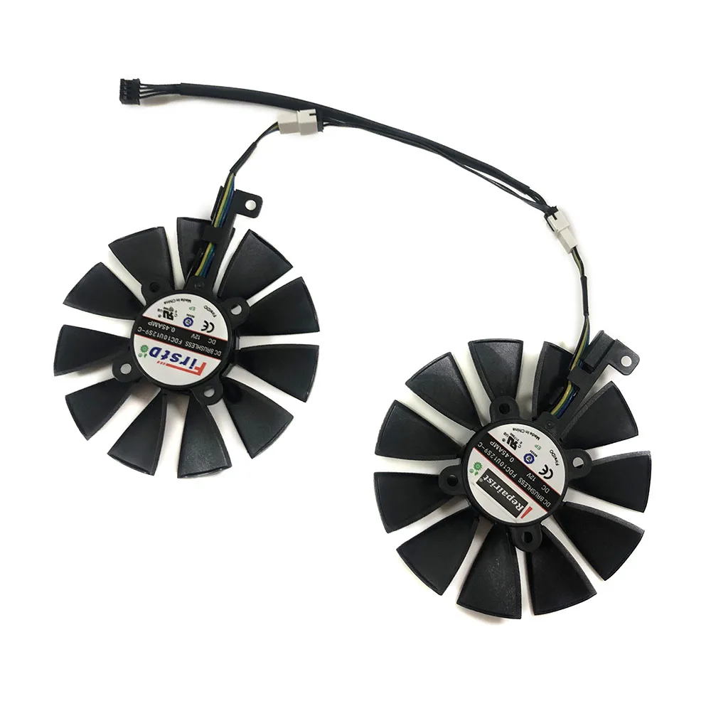 2 шт./компл. FDC10U12S9-C GTX 1070/1060 двойной GPU видео кулер вентилятор для ASUS GeForce EX-GTX1070 EX-GTX1060 Видеокарта охлаждения