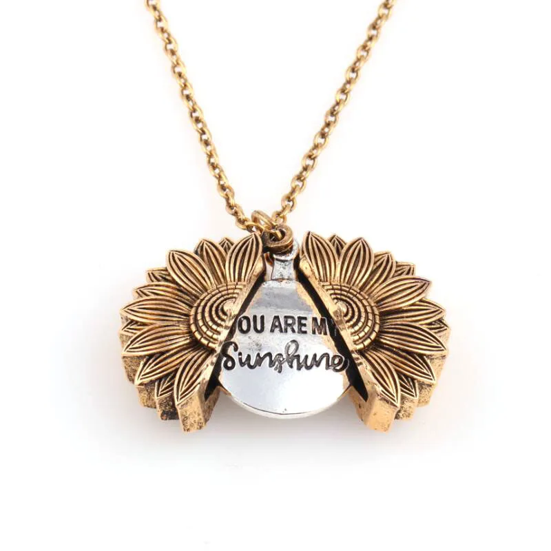 1 шт. открытое ожерелье с надписью You are my Sunshine Sunflower женское ювелирный