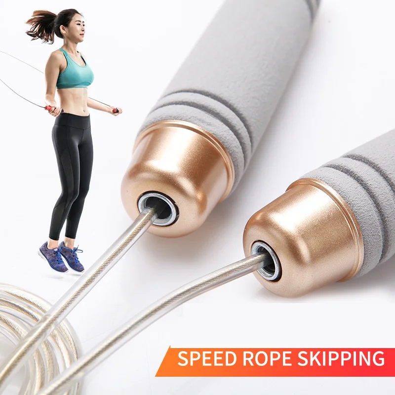 Jump Rope Ultra-Speed Ball Bearing Skipping Steel Wire Jumping Ropes For Boxing MMA Gym Fitness Training Wear-Resistant | Спорт и