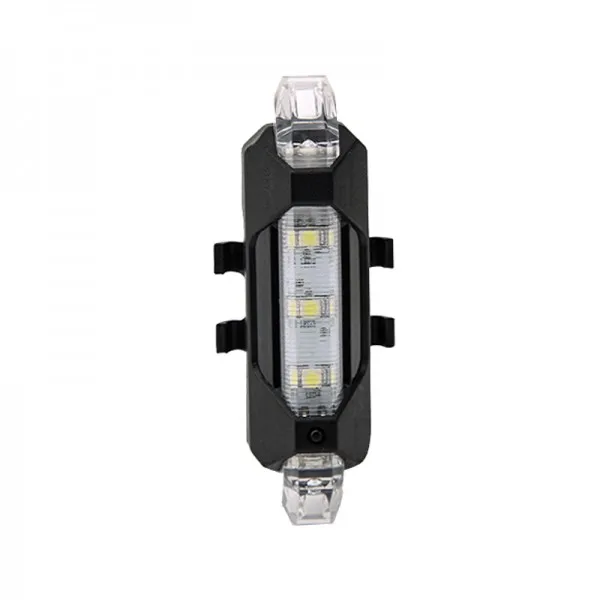 Bicycle Light Waterproof Rear Tail Light LED USB Style Rechargeable or Battery Style Bike Cycling Portable Light white