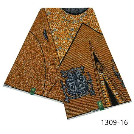Африканская ткань Анкара модная хлопок африканский вощеная ткань настоящая для вечерние Африканские Восковые 1309 - Цвет: 1309-16