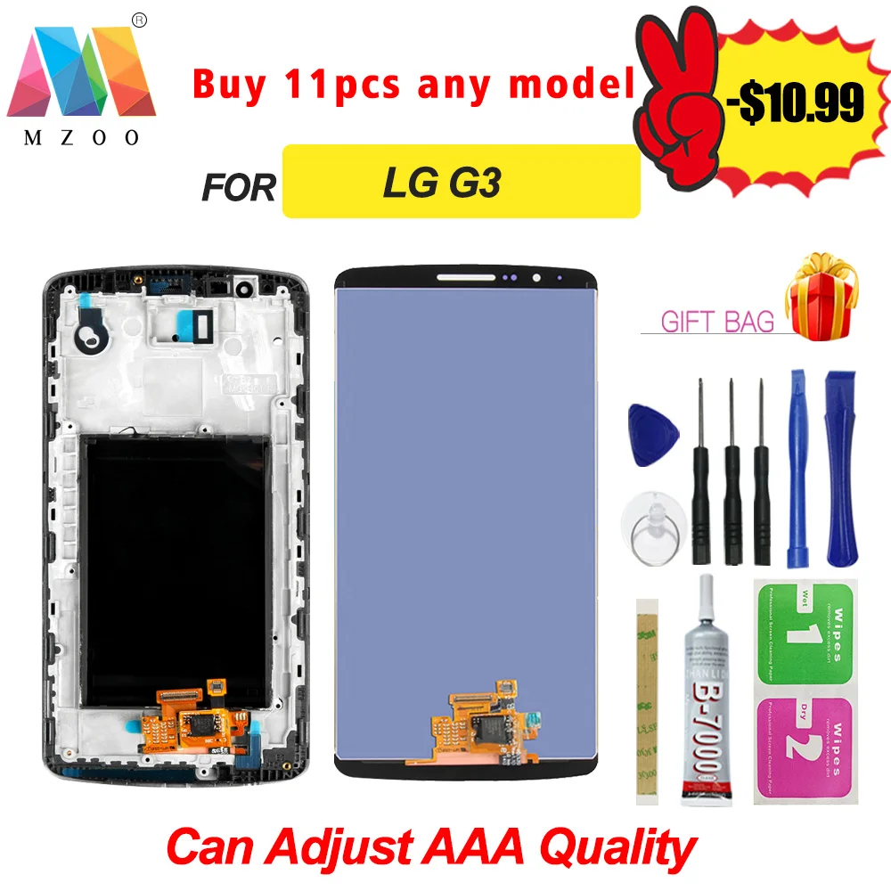 Высококачественный 100% тестовый ЖК-дисплей для LG G3 D850 D851 D855 D858 Sreen сенсорный