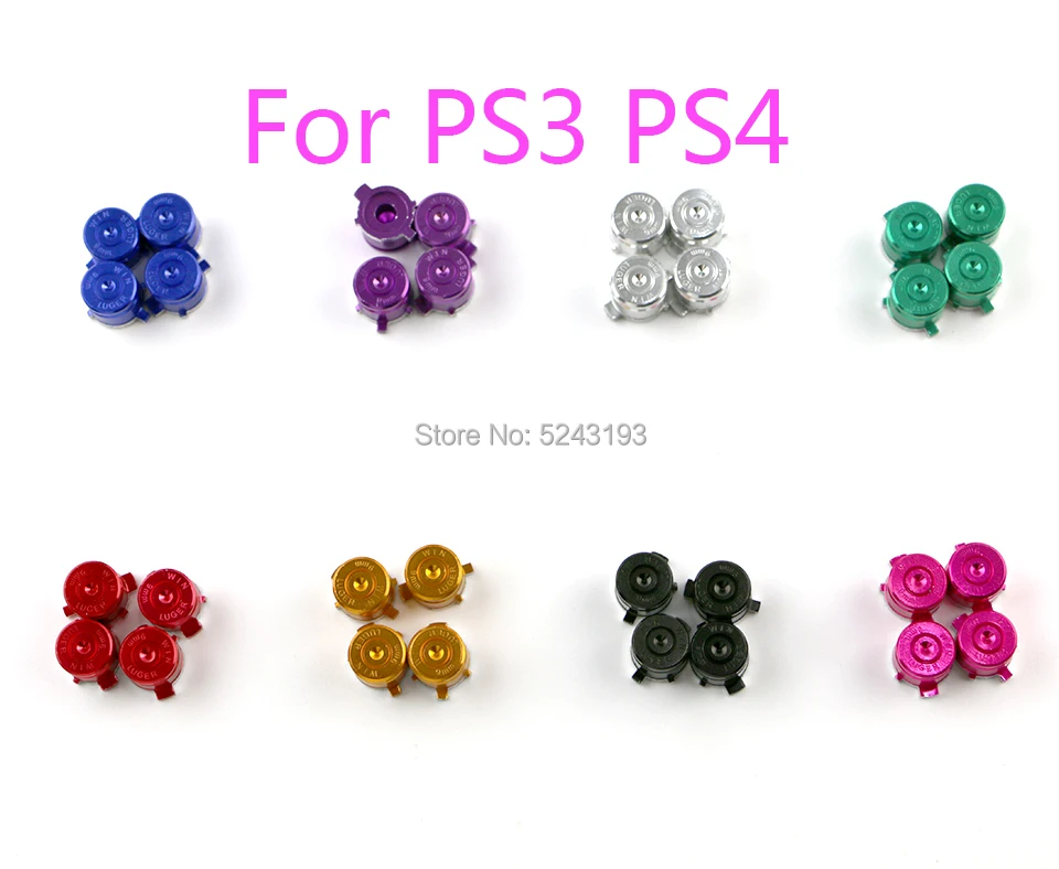 2 комплекта запасные металлические кнопки для геймпада Sony Playstation Dualshock PS3 PS4