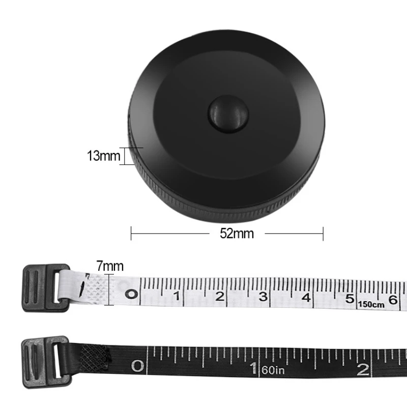 surface roughness gauge 1.5M/60Inch Sewing Tailor Tape Measure Body Measuring Ruler Soft Centimeter Meter Dual Sided Retractable Tools Sewing Tools electromagnetic radiation detector
