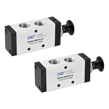 

uxcell 1 Pcs Manual Hand Pull Push Solenoid Valve 2 Position 3/5Way 1/4" 3/8" PT Air Hand Lever Operated Valve