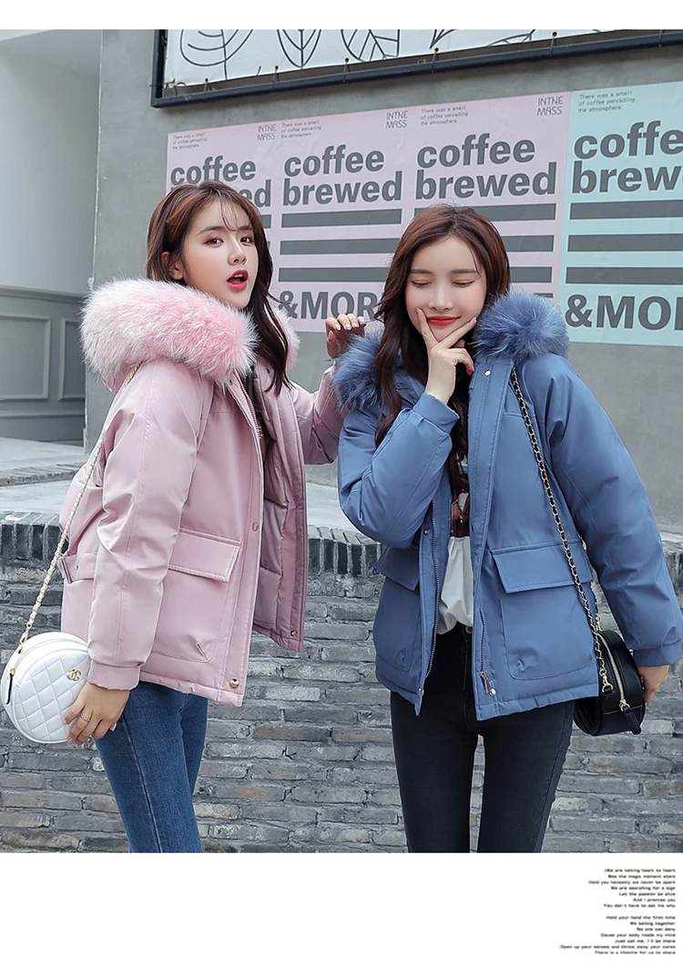 Diwish Sisters Меховая зимняя куртка с капюшоном женская модная Толстая парка размера плюс XXL повседневное теплое пальто однотонная женская зимняя верхняя одежда